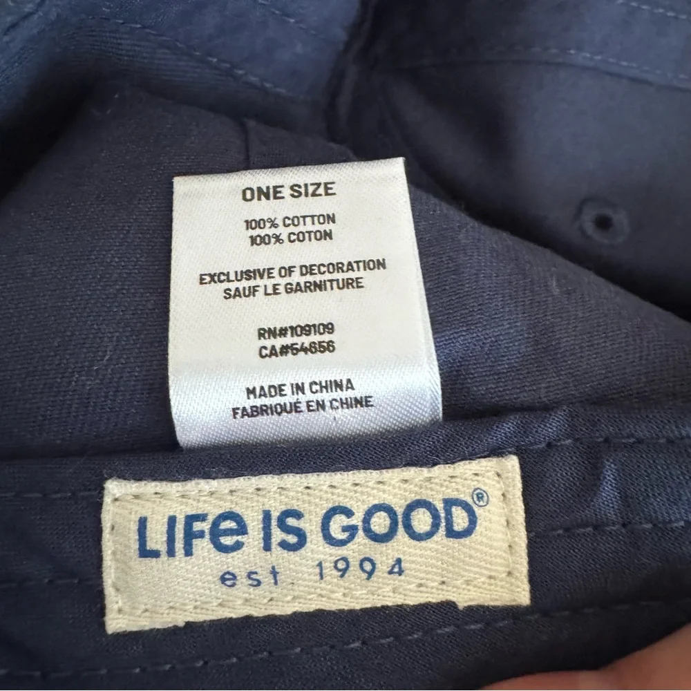 Life is Good Pickleball Wizard Chill Cap Hat One Size Navy Blue